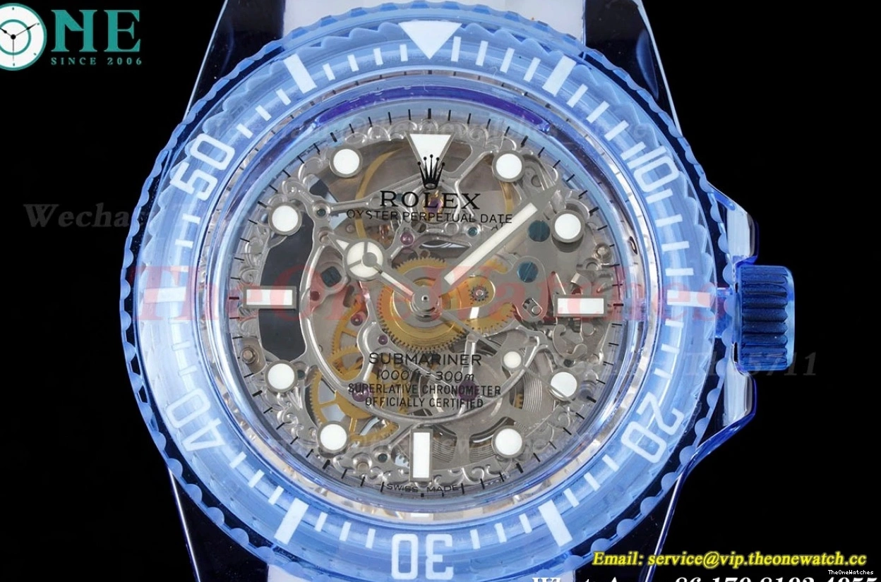 40MM Submariner Skeleton RU Dial F8F Acrylic A2824 Date No 1213